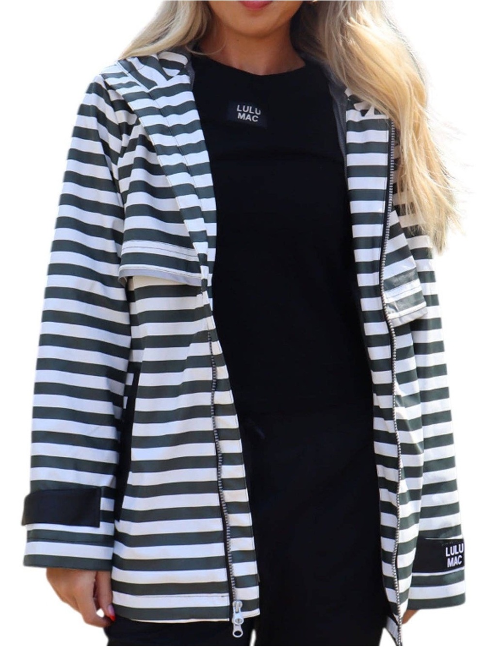 Lulu Mac Raincoat Darby Black/White
